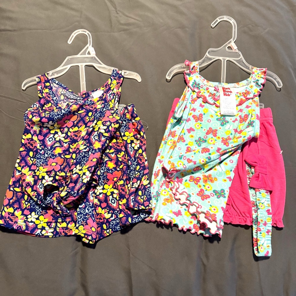 Swiggles Floral and Butterfly Toddler Outfits! Size 12 months.
